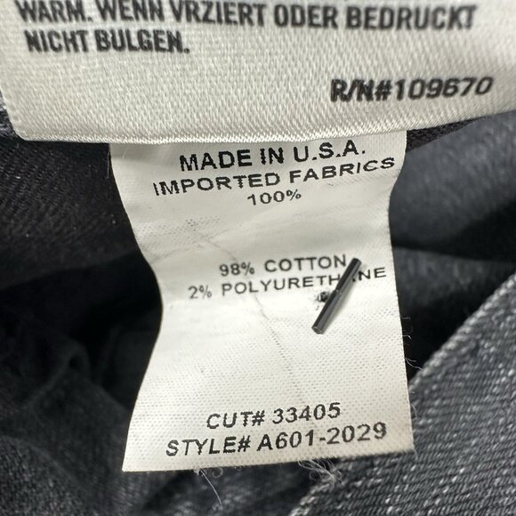 AGOLDE Women's Black Mid-Rise Straight Fit Luxury Designer Jeans W32-33/L28‎ - Picture 7 of 14